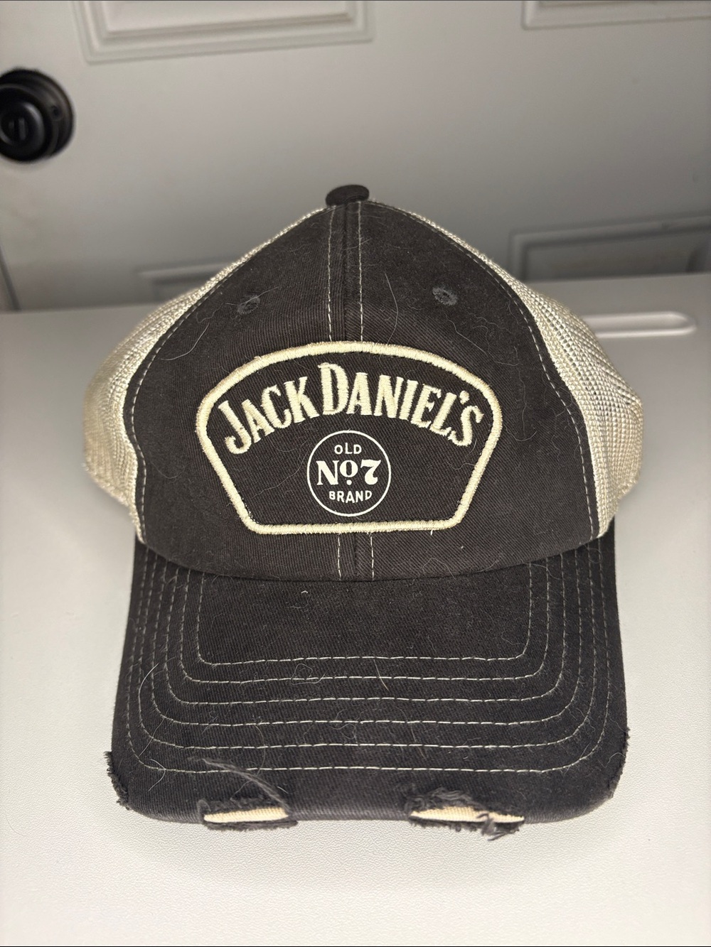Jack Daniel's Black and Cream Mesh Trucker Hat
